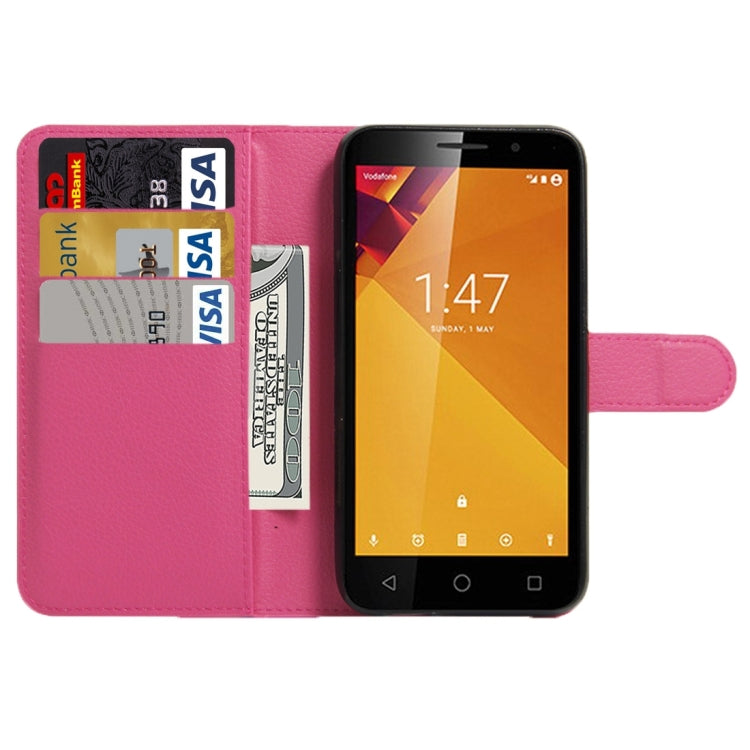 For Vodafone Smart Turbo 7 Litchi Texture Horizontal Flip Leather Case with Magnetic Buckle & Holder & Card Slots & Wallet