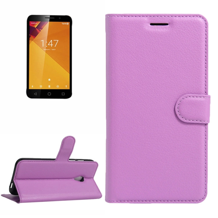 For Vodafone Smart Turbo 7 Litchi Texture Horizontal Flip Leather Case with Magnetic Buckle & Holder & Card Slots & Wallet