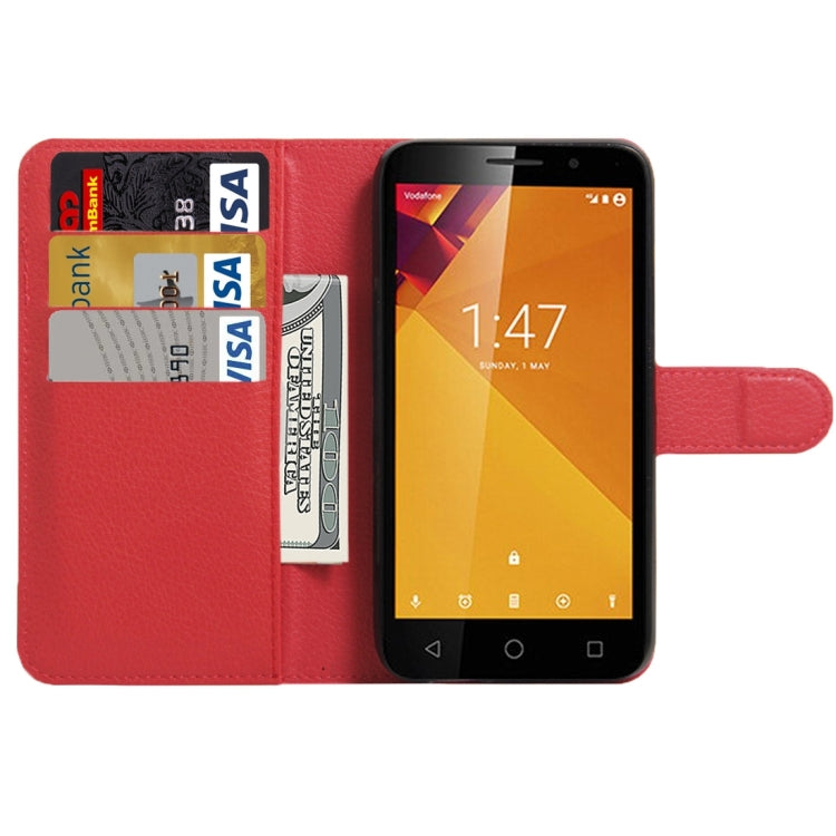 For Vodafone Smart Turbo 7 Litchi Texture Horizontal Flip Leather Case with Magnetic Buckle & Holder & Card Slots & Wallet