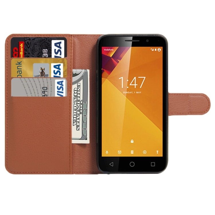 For Vodafone Smart Turbo 7 Litchi Texture Horizontal Flip Leather Case with Magnetic Buckle & Holder & Card Slots & Wallet