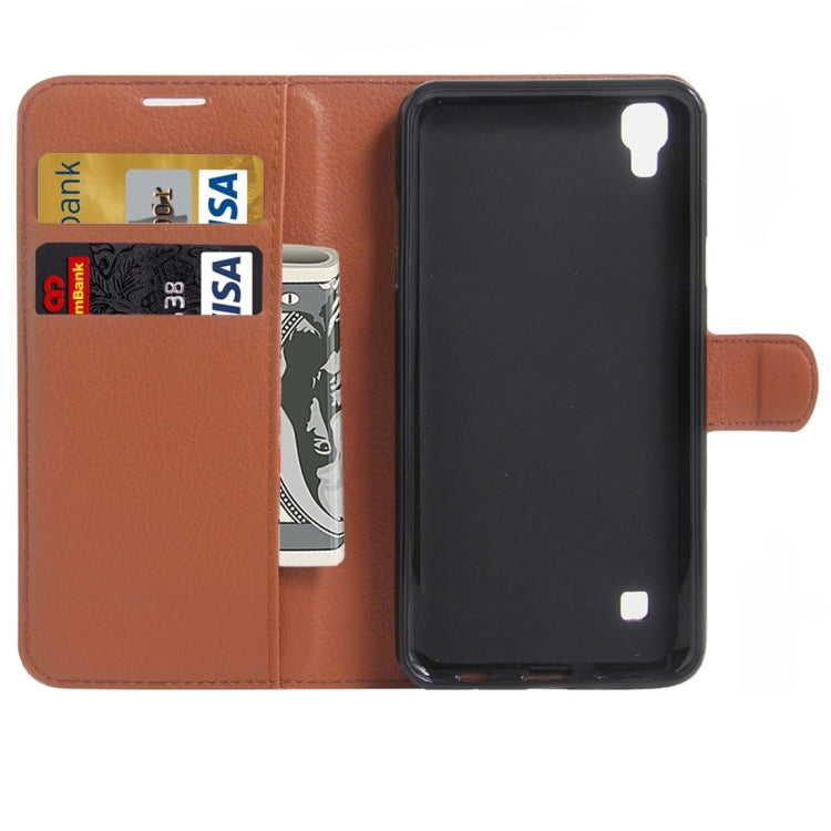 For LG X Skin / X Style Litchi Texture Horizontal Flip Leather Case with Magnetic Buckle & Holder & Card Slots & Wallet
