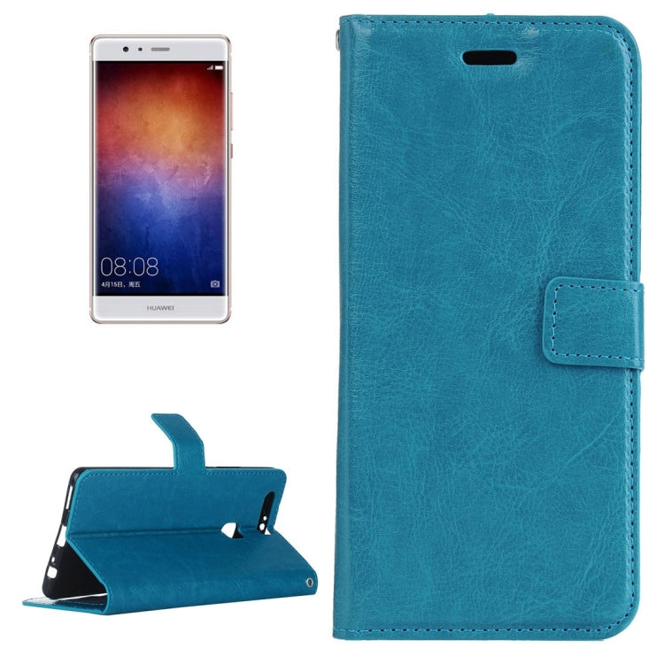 For Huawei P9 Plus Crazy Horse Texture Horizontal Flip PU Leather Protective Case with Holder & Card Slots & Wallet & Photo Frame