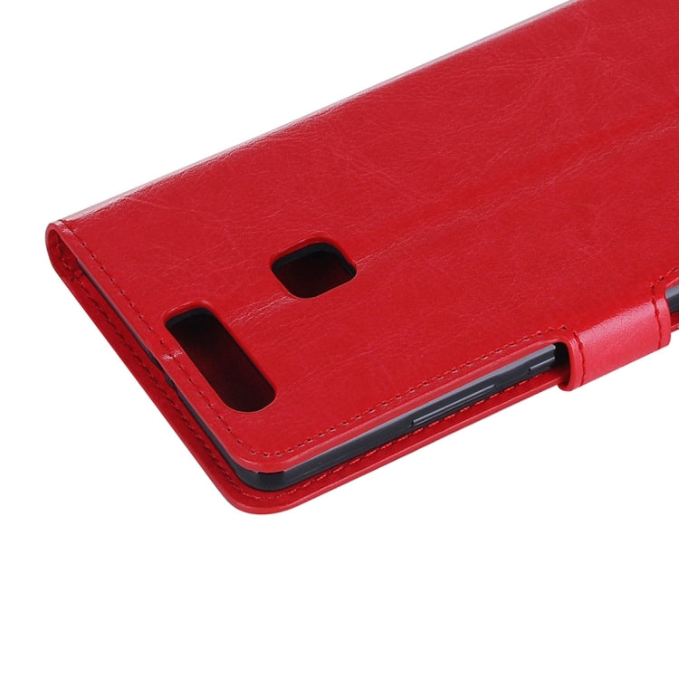 For Huawei P9 Plus Crazy Horse Texture Horizontal Flip PU Leather Protective Case with Holder & Card Slots & Wallet & Photo Frame