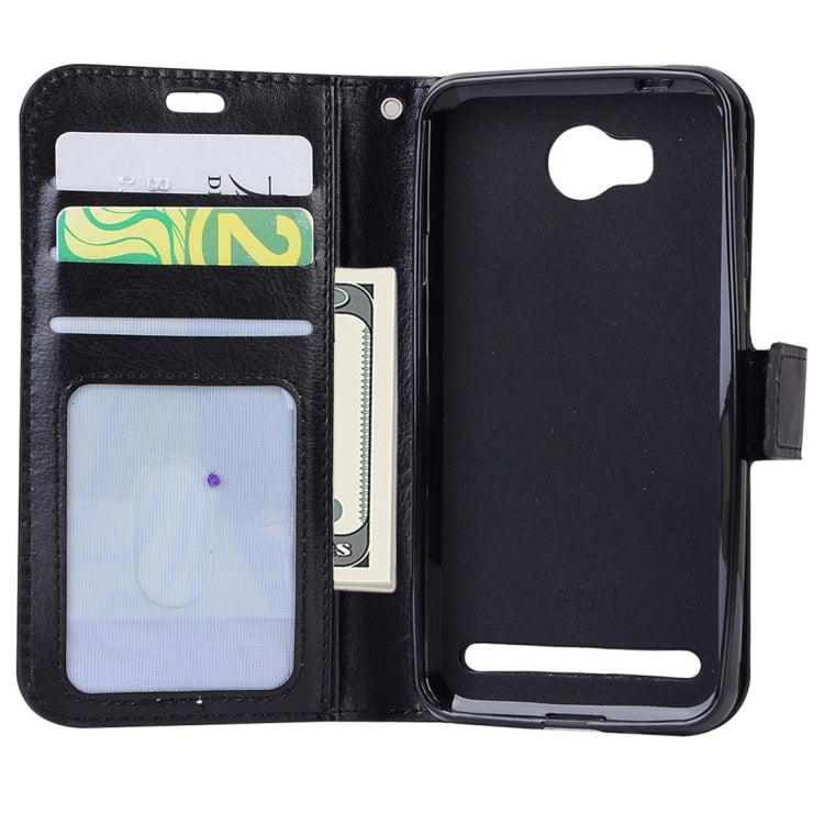 For Huawei Y3 II Crazy Horse Texture Horizontal Flip PU Leather Protective Case with Holder & Card Slots & Wallet & Photo Frame