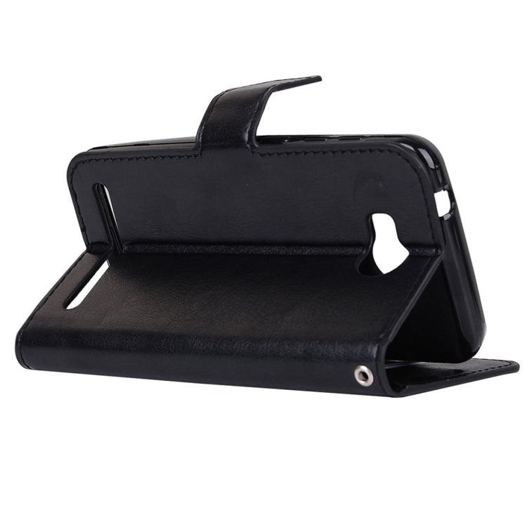 For Huawei Y3 II Crazy Horse Texture Horizontal Flip PU Leather Protective Case with Holder & Card Slots & Wallet & Photo Frame