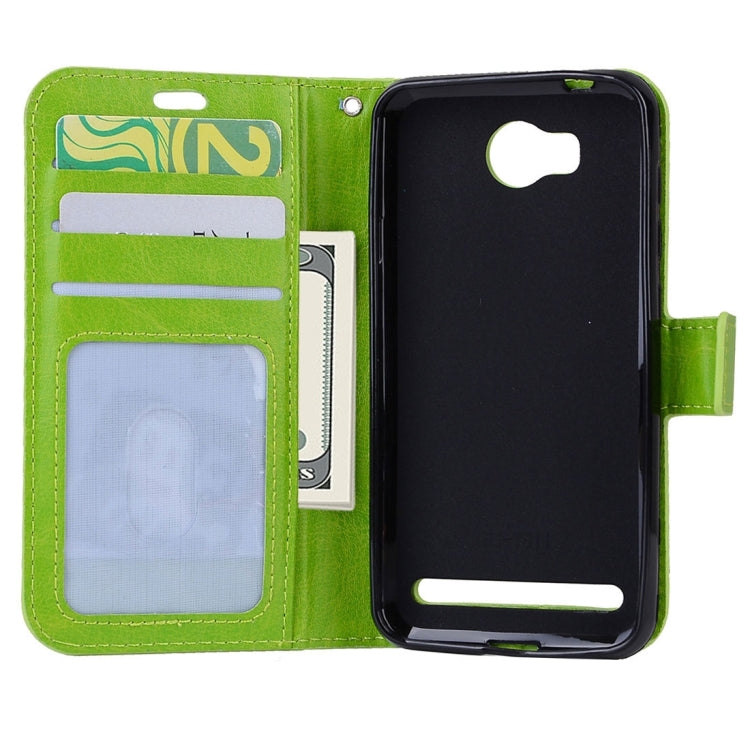 For Huawei Y3 II Crazy Horse Texture Horizontal Flip PU Leather Protective Case with Holder & Card Slots & Wallet & Photo Frame