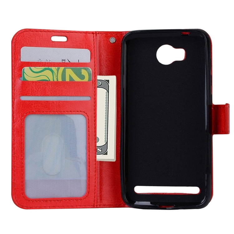 For Huawei Y3 II Crazy Horse Texture Horizontal Flip PU Leather Protective Case with Holder & Card Slots & Wallet & Photo Frame