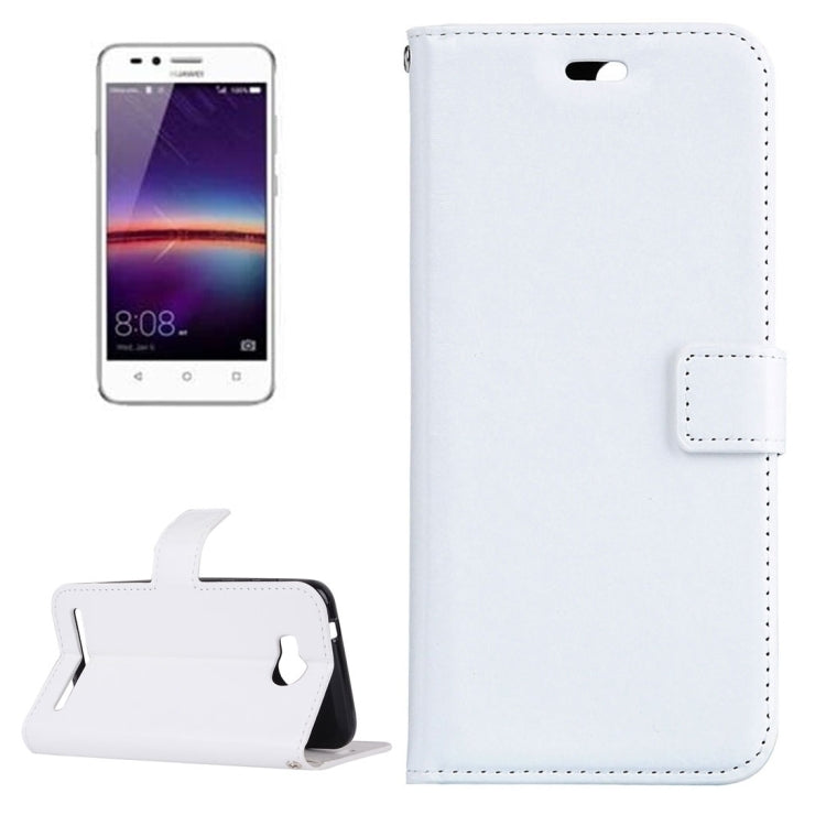 For Huawei Y3 II Crazy Horse Texture Horizontal Flip PU Leather Protective Case with Holder & Card Slots & Wallet & Photo Frame
