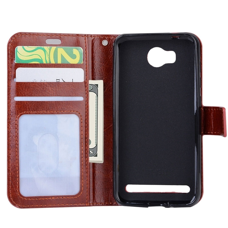 For Huawei Y3 II Crazy Horse Texture Horizontal Flip PU Leather Protective Case with Holder & Card Slots & Wallet & Photo Frame