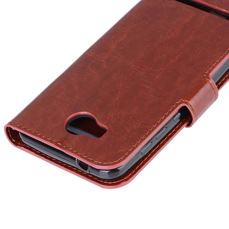 For Huawei Y3 II Crazy Horse Texture Horizontal Flip PU Leather Protective Case with Holder & Card Slots & Wallet & Photo Frame