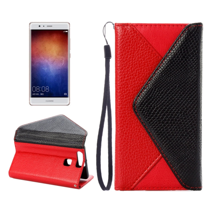 For Huawei  P9 Envelope Style Litchi Texture Horizontal Flip Leather Case with Magnetic Buckle & Holder & Card Slots & Photo frame & Wallet