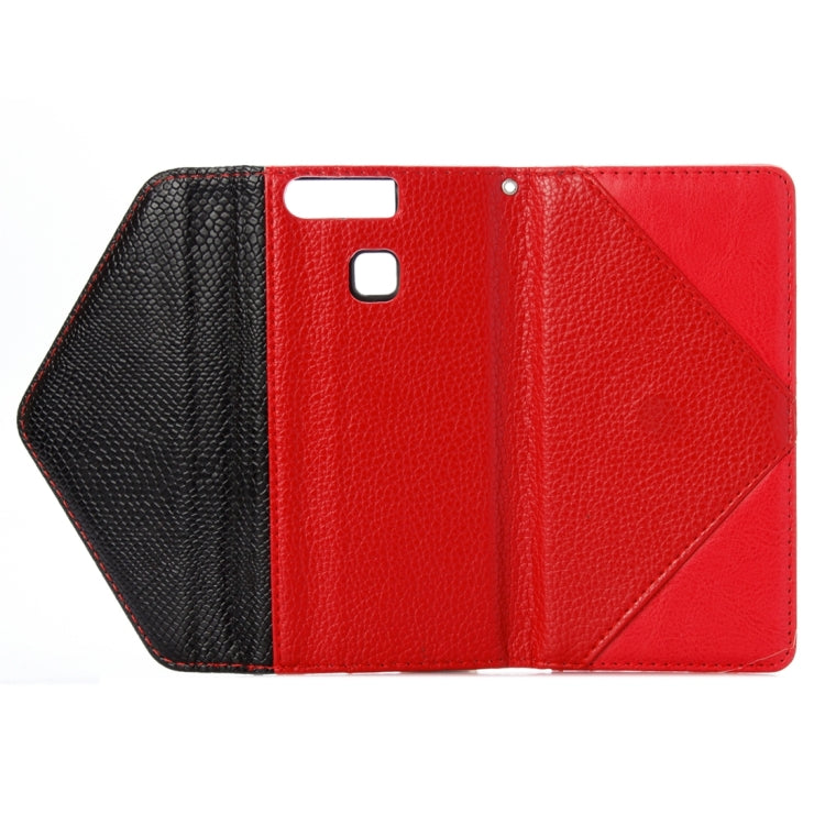 For Huawei  P9 Envelope Style Litchi Texture Horizontal Flip Leather Case with Magnetic Buckle & Holder & Card Slots & Photo frame & Wallet