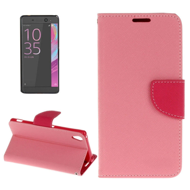 For Sony Xperia C6 Ultra Cross Texture Horizontal Flip Leather Case with Magnetic Buckle & Holder & Card Slots & Wallet