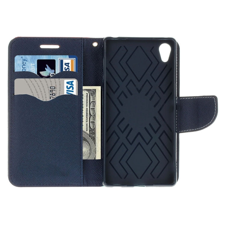 For Sony Xperia C6 Ultra Cross Texture Horizontal Flip Leather Case with Magnetic Buckle & Holder & Card Slots & Wallet