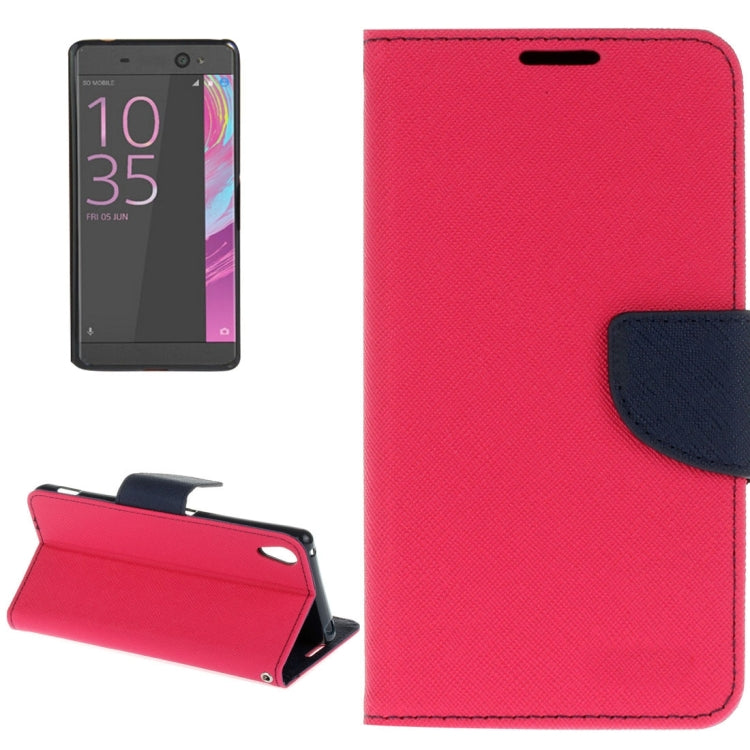 For Sony Xperia C6 Ultra Cross Texture Horizontal Flip Leather Case with Magnetic Buckle & Holder & Card Slots & Wallet