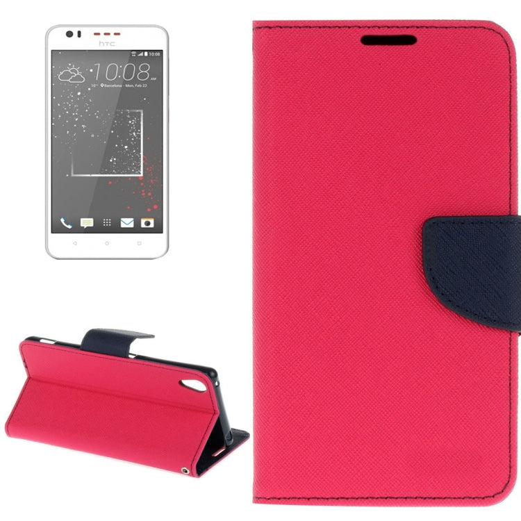 For HTC Desire 825 Cross Texture Horizontal Flip Leather Case with Magnetic Buckle & Holder & Card Slots & Wallet