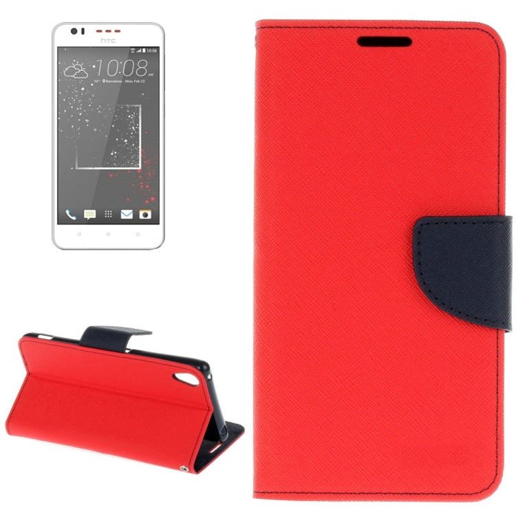 For HTC Desire 825 Cross Texture Horizontal Flip Leather Case with Magnetic Buckle & Holder & Card Slots & Wallet