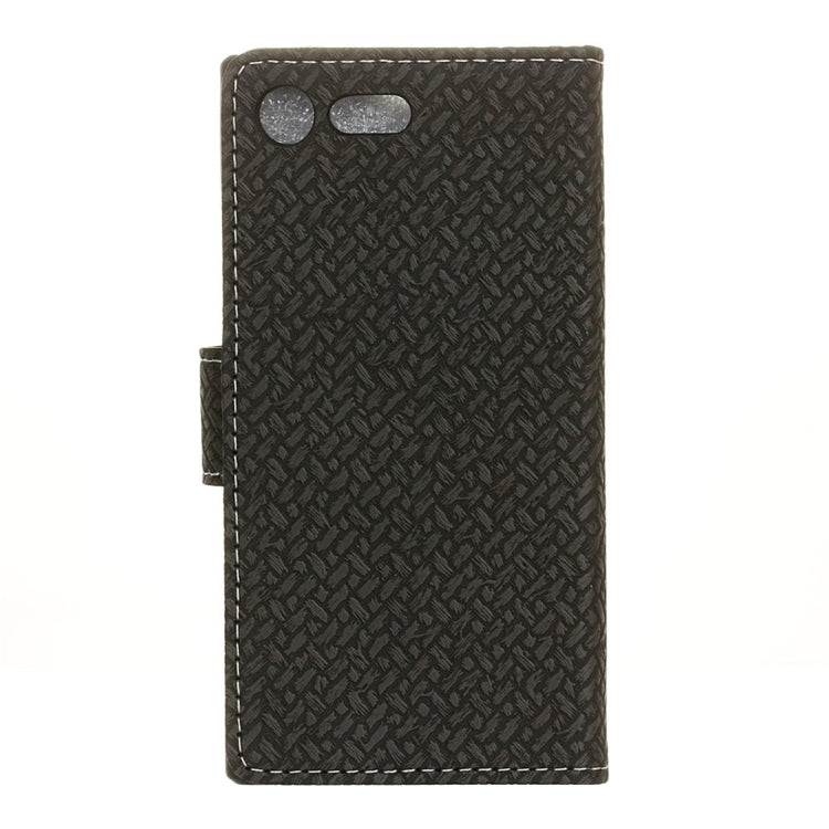 For Sony Xperia X Compact Weaving Texture Horizontal Flip PU Leather Case with Magnetic Buckle & Holder & Card Slots & Wallet & Photo Frame