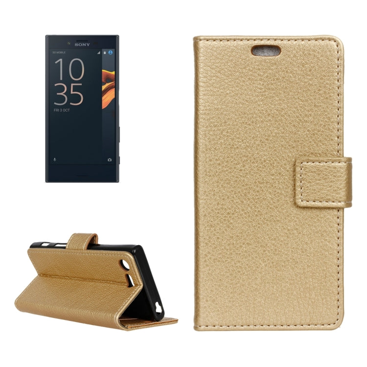 For Sony Xperia X Compact Litchi Texture Horizontal Flip PU Leather Case with Magnetic Buckle & Holder & Card Slots & Wallet & Photo Frame
