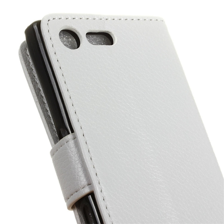 For Sony Xperia X Compact Litchi Texture Horizontal Flip PU Leather Case with Magnetic Buckle & Holder & Card Slots & Wallet & Photo Frame