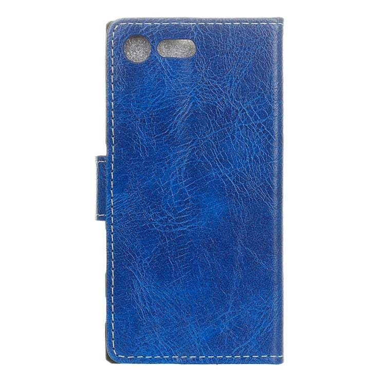 For Sony Xperia X Compact Crazy Horse Texture Horizontal Flip PU Leather Case with Magnetic Buckle & Holder & Card Slots & Wallet & Photo Frame