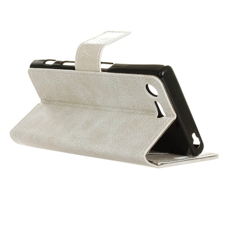 For Sony Xperia X Compact Crazy Horse Texture Horizontal Flip PU Leather Case with Magnetic Buckle & Holder & Card Slots & Wallet & Photo Frame