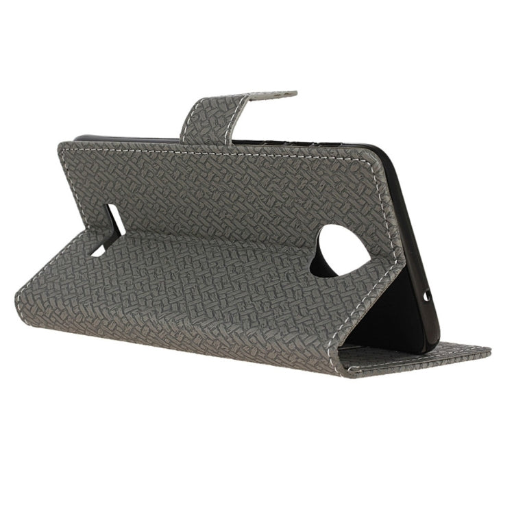 For Motorola Moto Z Weaving Texture Horizontal Flip PU Leather Case with Magnetic Buckle & Holder & Card Slots & Wallet & Photo Frame