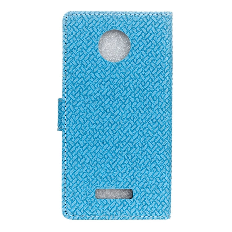 For Motorola Moto Z Weaving Texture Horizontal Flip PU Leather Case with Magnetic Buckle & Holder & Card Slots & Wallet & Photo Frame
