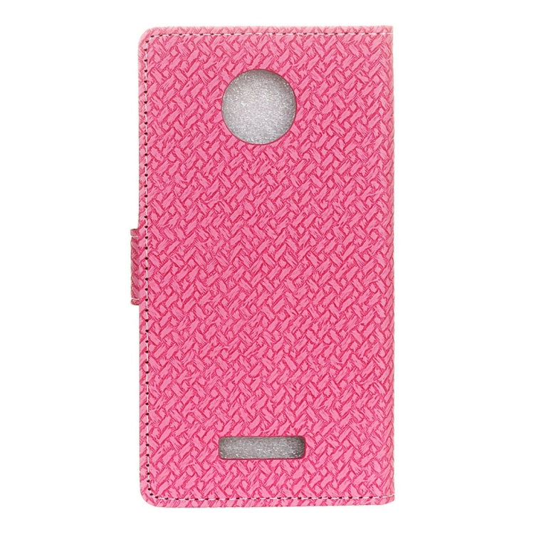 For Motorola Moto Z Weaving Texture Horizontal Flip PU Leather Case with Magnetic Buckle & Holder & Card Slots & Wallet & Photo Frame
