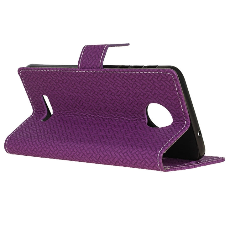 For Motorola Moto Z Weaving Texture Horizontal Flip PU Leather Case with Magnetic Buckle & Holder & Card Slots & Wallet & Photo Frame
