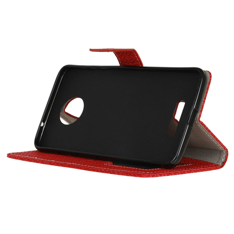For Motorola Moto Z Weaving Texture Horizontal Flip PU Leather Case with Magnetic Buckle & Holder & Card Slots & Wallet & Photo Frame