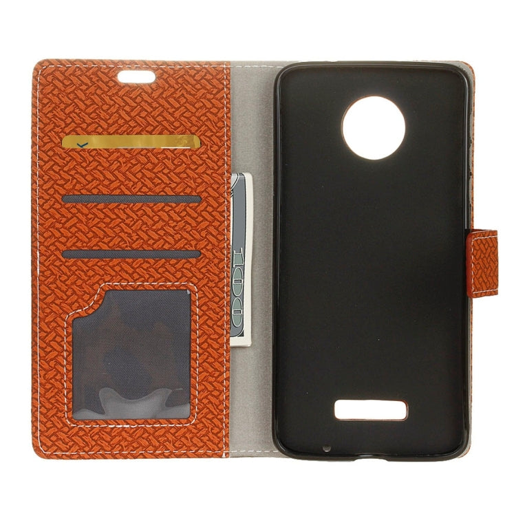 For Motorola Moto Z Weaving Texture Horizontal Flip PU Leather Case with Magnetic Buckle & Holder & Card Slots & Wallet & Photo Frame