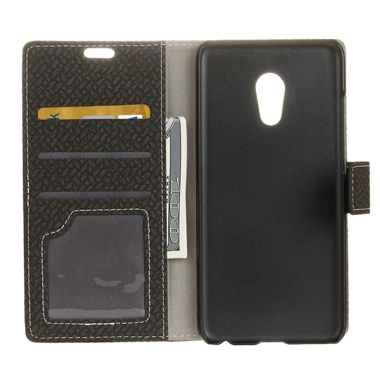 For Meizu Pro 6 Weaving Texture Horizontal Flip PU Leather Case with Magnetic Buckle & Holder & Card Slots & Wallet & Photo Frame