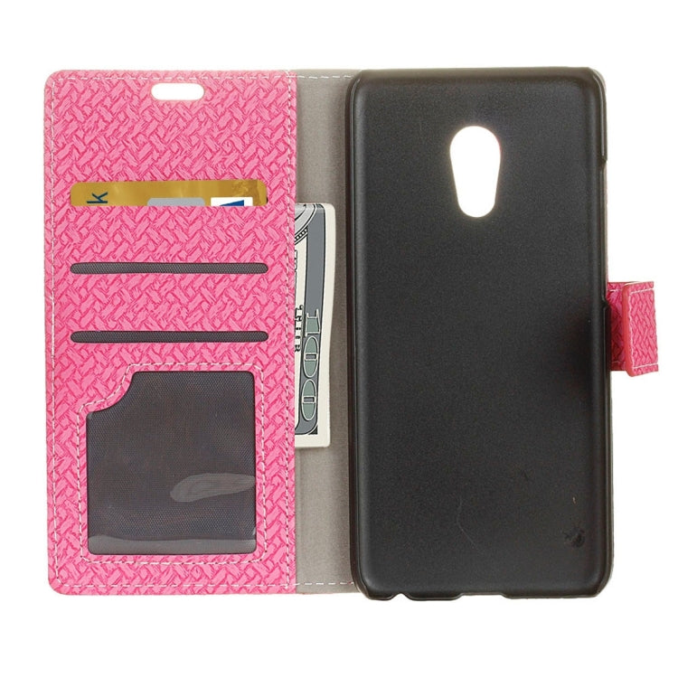 For Meizu Pro 6 Weaving Texture Horizontal Flip PU Leather Case with Magnetic Buckle & Holder & Card Slots & Wallet & Photo Frame