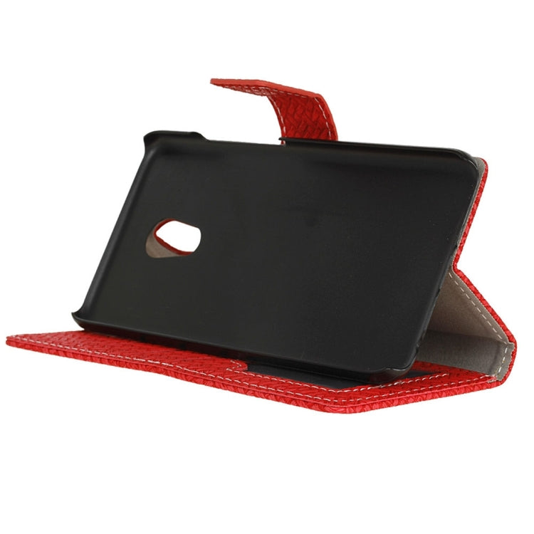 For Meizu Pro 6 Weaving Texture Horizontal Flip PU Leather Case with Magnetic Buckle & Holder & Card Slots & Wallet & Photo Frame