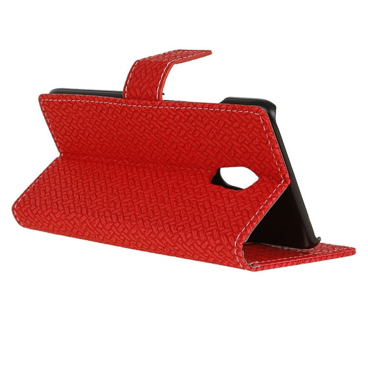 For Meizu Pro 6 Weaving Texture Horizontal Flip PU Leather Case with Magnetic Buckle & Holder & Card Slots & Wallet & Photo Frame