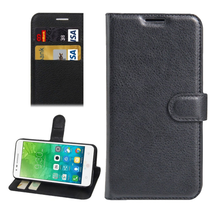 For Lenovo VIBE C2 Texture Horizontal Flip Leather Case with Holder & Card Slots & Wallet