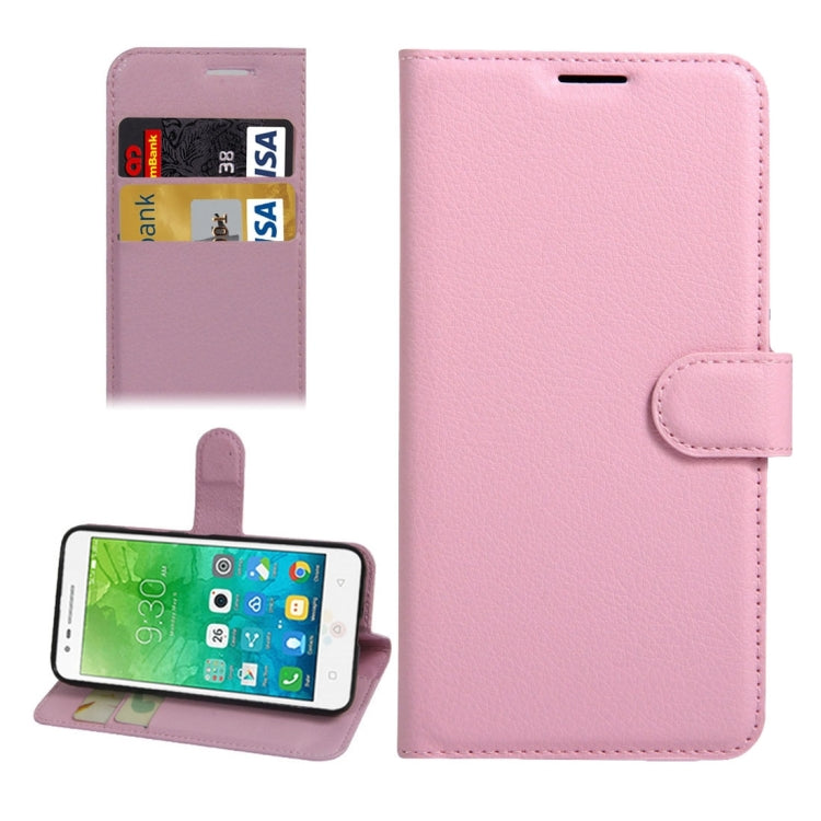 For Lenovo VIBE C2 Texture Horizontal Flip Leather Case with Holder & Card Slots & Wallet