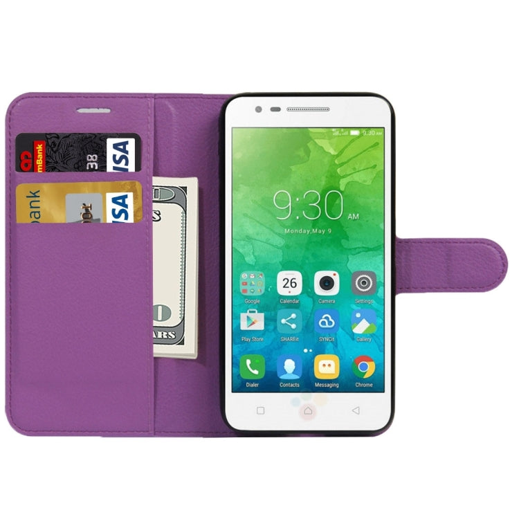 For Lenovo VIBE C2 Texture Horizontal Flip Leather Case with Holder & Card Slots & Wallet