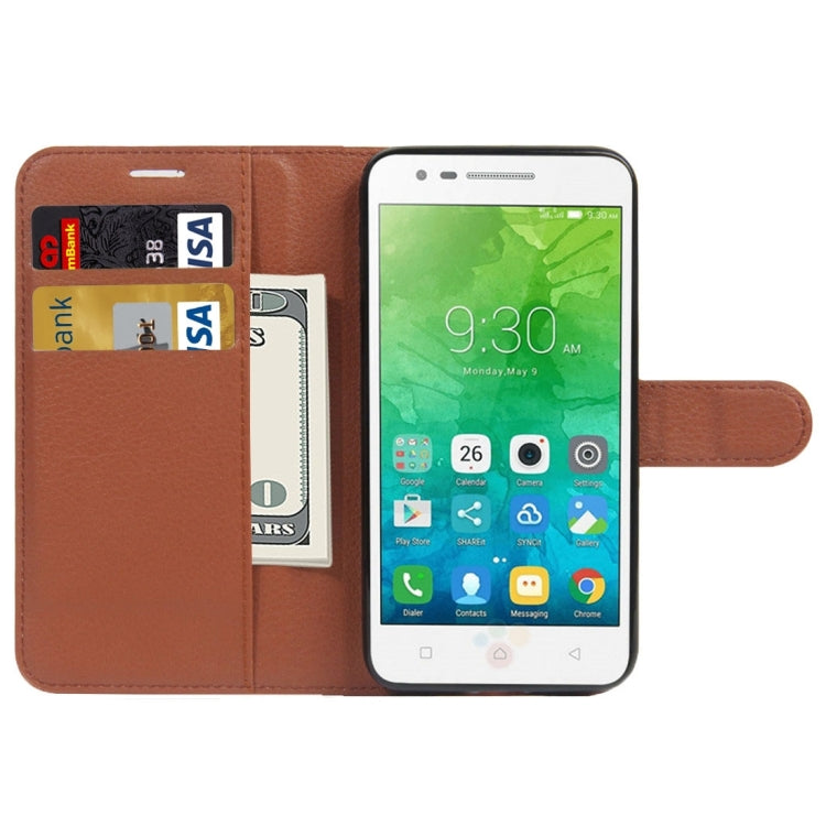 For Lenovo VIBE C2 Texture Horizontal Flip Leather Case with Holder & Card Slots & Wallet