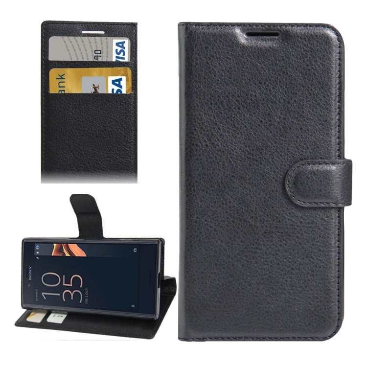For Sony Xperia X Compact Texture Horizontal Flip Leather Case with Holder & Card Slots & Wallet