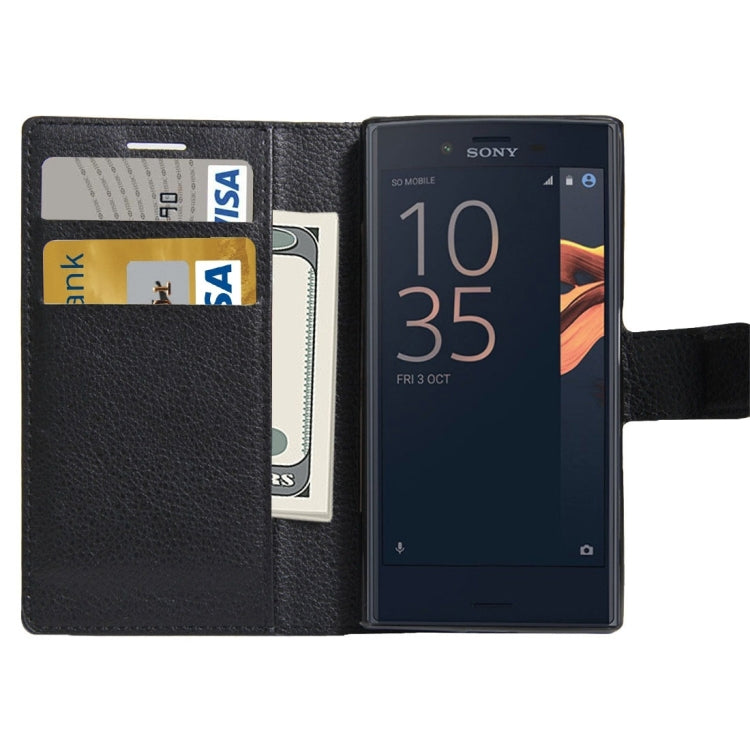 For Sony Xperia X Compact Texture Horizontal Flip Leather Case with Holder & Card Slots & Wallet