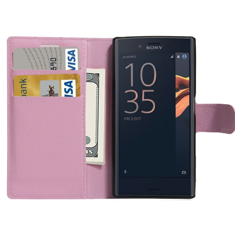 For Sony Xperia X Compact Texture Horizontal Flip Leather Case with Holder & Card Slots & Wallet