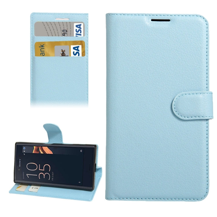 For Sony Xperia X Compact Texture Horizontal Flip Leather Case with Holder & Card Slots & Wallet