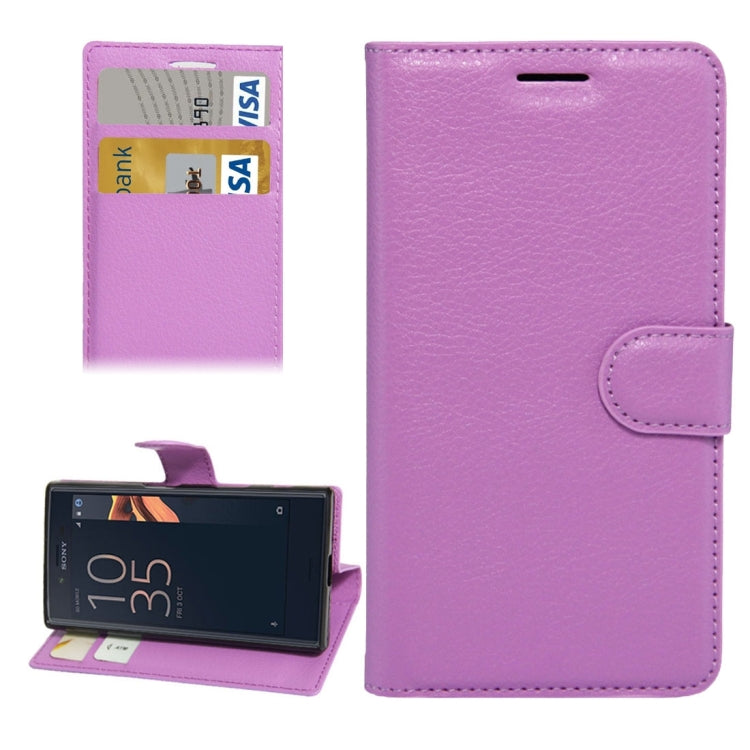 For Sony Xperia X Compact Texture Horizontal Flip Leather Case with Holder & Card Slots & Wallet