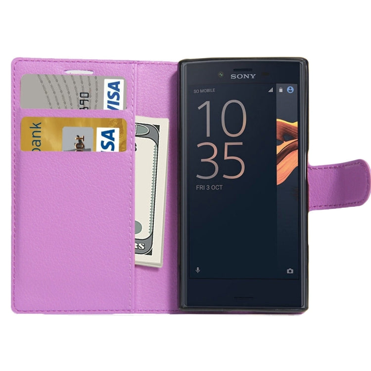 For Sony Xperia X Compact Texture Horizontal Flip Leather Case with Holder & Card Slots & Wallet
