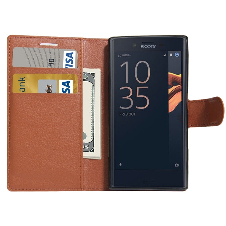 For Sony Xperia X Compact Texture Horizontal Flip Leather Case with Holder & Card Slots & Wallet