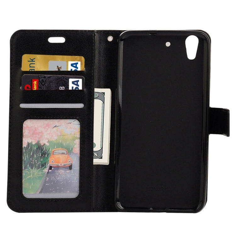 For Huawei Y6 II Crazy Horse Texture Horizontal Flip PU Leather Protective Case with Holder & Card Slots & Wallet