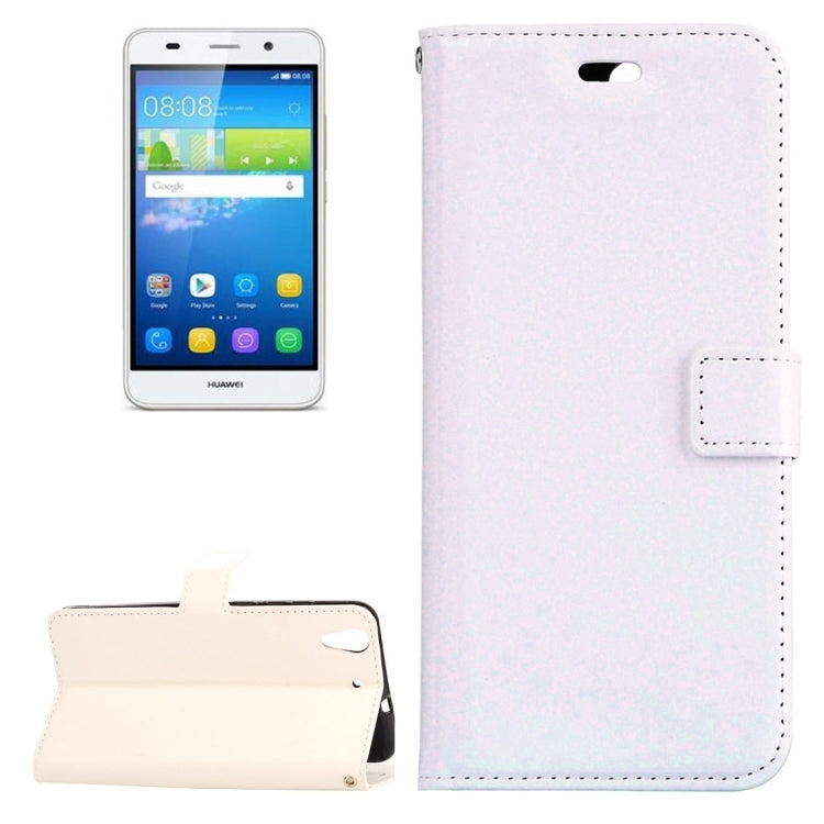 For Huawei Y6 II Crazy Horse Texture Horizontal Flip PU Leather Protective Case with Holder & Card Slots & Wallet