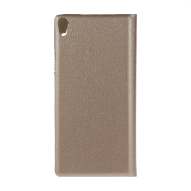 For Sony Xperia E5 Litchi Texture Horizontal Flip Leather Case with Call Display ID